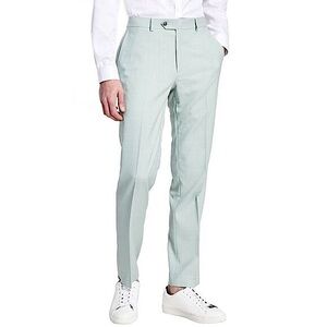 Bar III Men's Slim-Fit Wool Sharkskin Dress Suit Pants 34W x 34L Green NWT